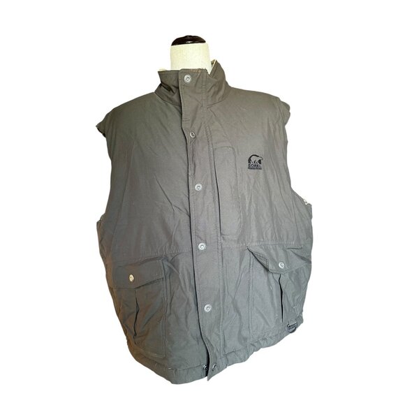 SOREL Men’s XL Down Puffer Vest Gray Outdoor Hiking Camping Quilted Sleeveless - Picture 1 of 7